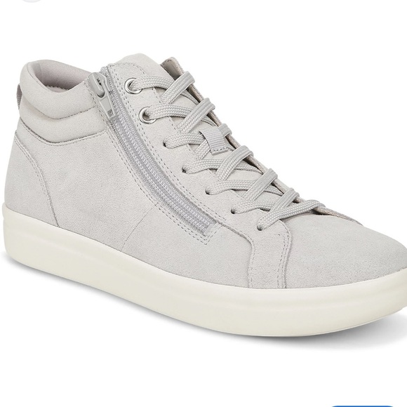 Vionic Rosemont Suede Side-Zip Casual Sneakers Vapor Grey size 9 Wide - Picture 1 of 12